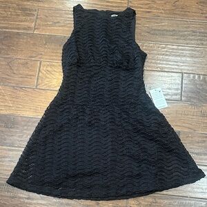 Nordstrom Elegant Black Lace Mini Dress